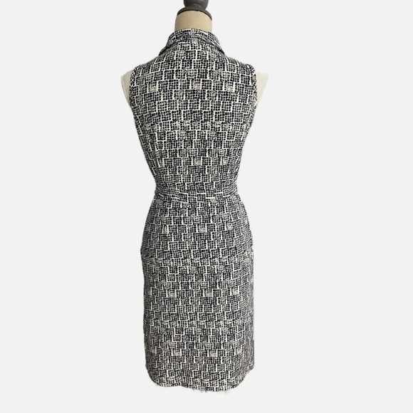 J. McLaughlin Dolly Catalina Cloth Midi Dress Small Blue White Print Sleeveless - Picture 3 of 13